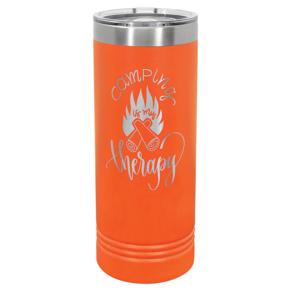 22 oz. Orange Skinny Tumbler with Slider Lid