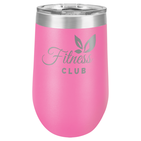 16 oz. Pink Vacuum Insulated Stemless Tumbler with Lid