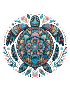 Boho Mandela Turtle