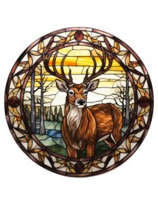 Deer Stained Glass