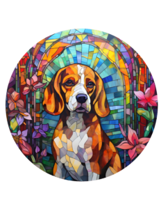 Beagle Stained Glass 1