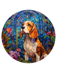 Beagle Stained Glass 2