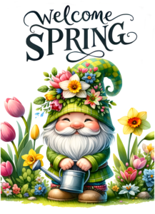 Gnome Welcome Spring